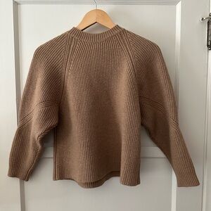 MSGM Tan Crew Neck Sweater